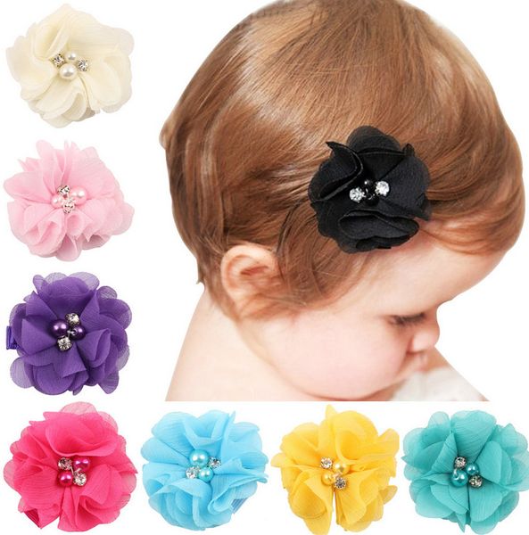 

children girl hair accessories flower solid hairpins clip hair clip baby band infant bobby pin girl hairpin headwear, Slivery;white