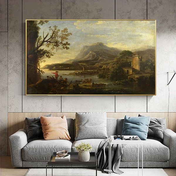 

Famous painting Ancient old world art Canvas painting Posters and Prints Wall Art for Living Room Home Decor (No Frame)