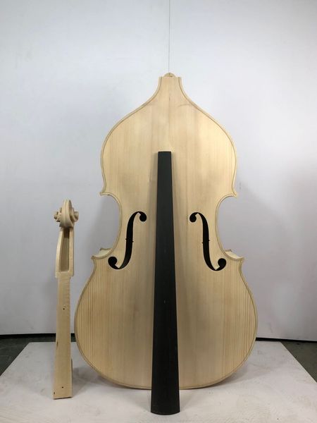 

ebony hand carved white / unfinished 3 / 4 upright bass, solid wood and european maple