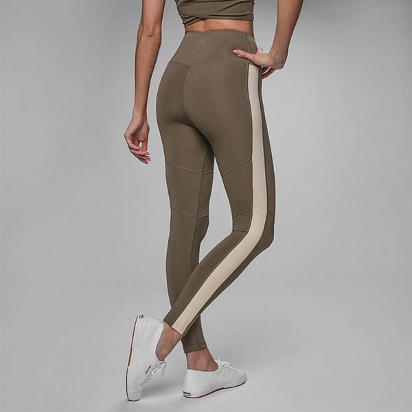 

activewear high waist fitness leggings women pants fashion patchwork stripe workout legging stretch slim sportswear jeggings, Black