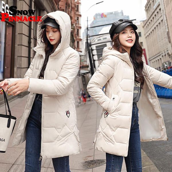 

women winter long jackets coat 2020 casual thicken warm hooded parkas coat solid female outwear plus size m-4xl, Black