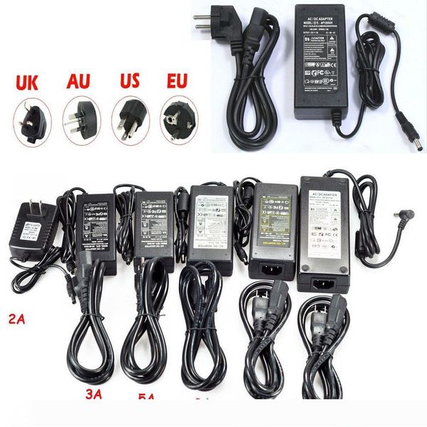 

led switching power supply 110-240v ac dc 12v 2a 3a 4a 5a 6a 7a 8a 10a led strip light 5050 3528 transformer adapter