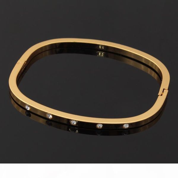 

new fashion 18k real gold plated austrian rhinestone cuff bracelets bangles for women jewelry wholesale yh5180, Black