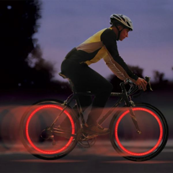

bike lights selling 4pcs cool professional led wheel lamp waterproof induction vibration function autocycle car bicycle decor