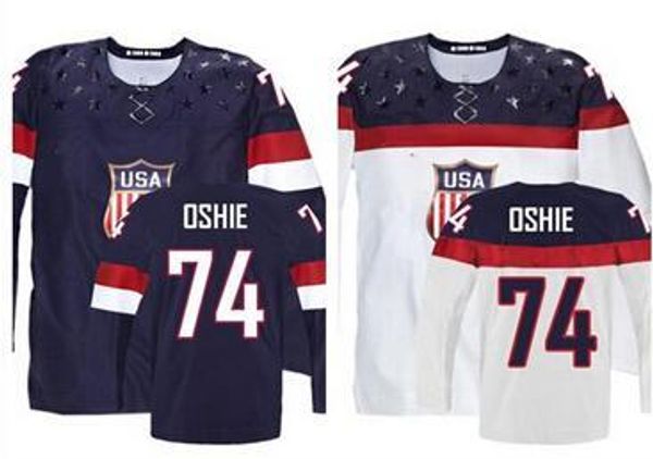 

2016 new, 2015 customize olympic t.j. oshie usa jersey stitched sochi 2015 team usa 74 tj oshie olympic jersey american hockey jersey, Black;red