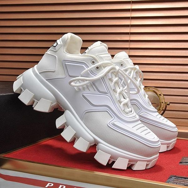 

fashion mens shoes outdoor walking lightweight footwears cloudbust thunder knit sneakers sports lace -up casual men shoes scarpe da uomo, Black