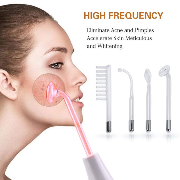 

portable handheld high frequency skin therapy wand machine acne treatment skin tightening wrinkle reducing dark circles - puffy eyes h