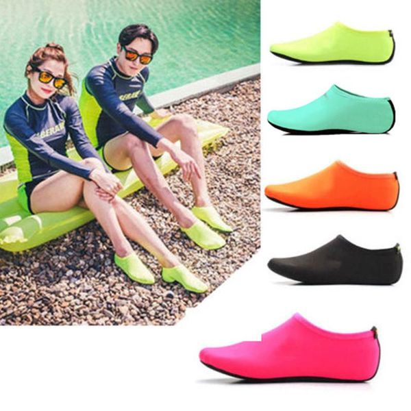 

durable sole barefoot water skin shoes water sports diving aqua socks beach pool sand swimming yoga aerobics sock shoes, Black