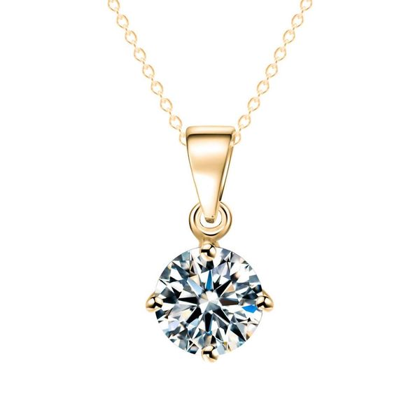 

european and american classic imitation zircon necklace gift simple gift ladies popular pendant necklace simple jewelry wholesale, Silver