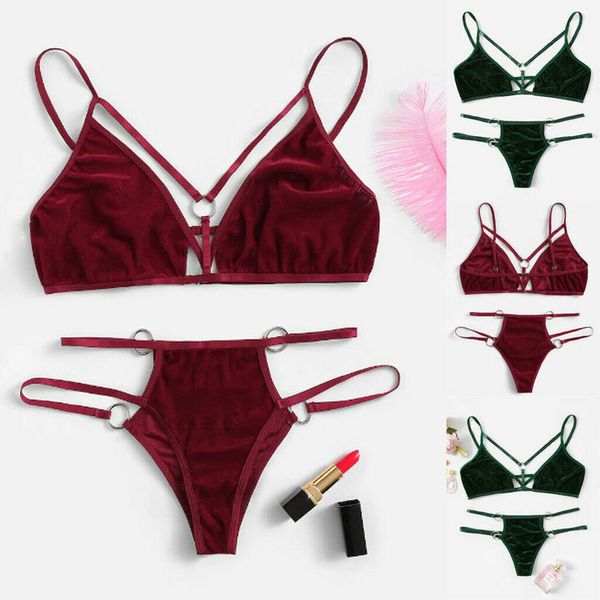 

women 2pcs swimwear bandage bra thong bikini set push up padded bathing swimsuit women swimwear bandage bra, White;black