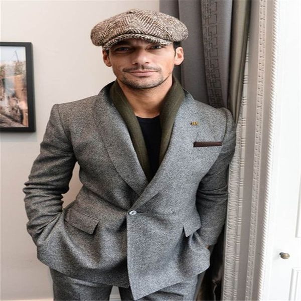 

2020latest grey tweed men suits 2 pieces(jacket+pant) tuxedos fashion custome homme terno slim fit wedding party prom mens suit, White;black