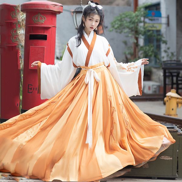 

chinese hanfu ancient costume traditional folk dance wear orientalÂ stage clothing princess dress women performance wear dn6081, Black;red