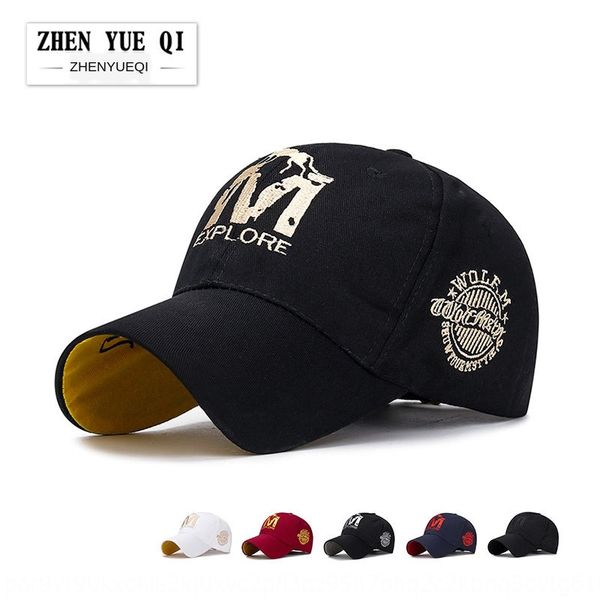 

gam1p korean new embroidery m wolf baseball cap embroidered baseball cap season casual men' and women' sun hat youth fashion ver, Blue;gray