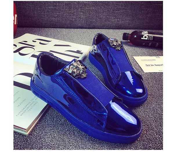 

2020 summer men sneakers casual shoes gold hair stylist men platform canvas outdoor shoes plus-size 35-44 tenis masculino, Black