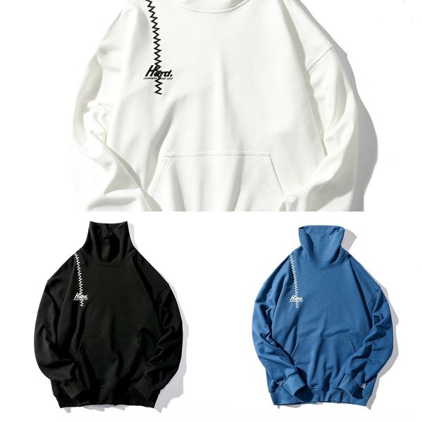 

1fcar это абсолютно не пошлый для мужчин осенью 2020 новых свободных модных мод пальто пальто свитер футболка свитер ин супер горячий стенд, Black