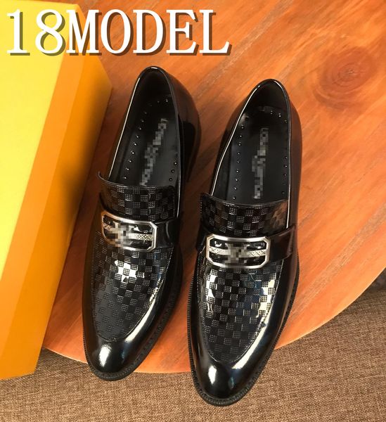 

man business male shoes fashion men wedding dress formal shoes leather luxurious men office sapato social masculino party shoes size 38-45, Black