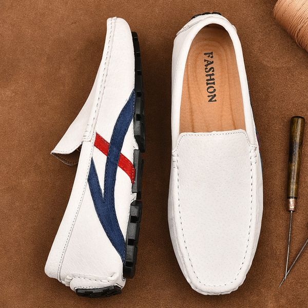 

2020 men outdoor casual shoes slip on peas shoes for men breathable comfortable loafers lazy footwear soft fashion casual, Black