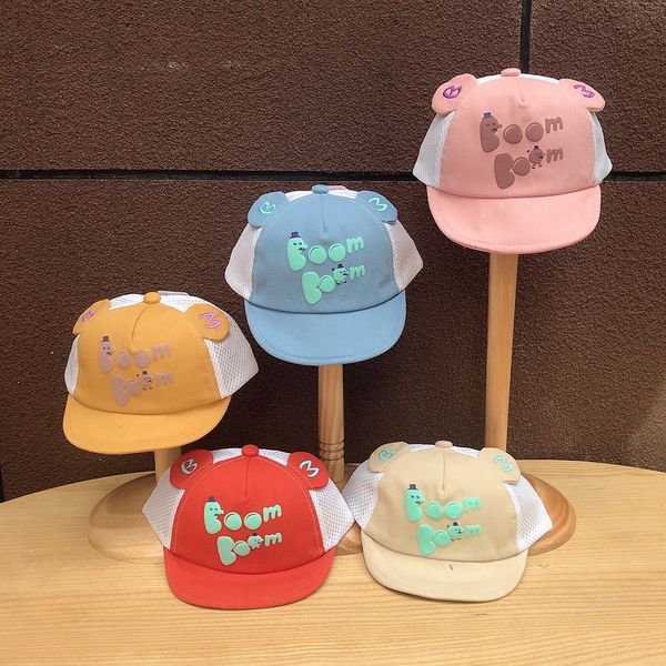 

yiran 52 haima room cartoon children's soft cap semi-net still 52 summer half hat jz1007 haima summer half net hat jz1007 jz1007, Blue;gray