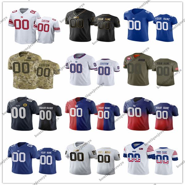 

custom new york giants men women youth kids #00 any name and number black white red green blue football jerseys, Black;red