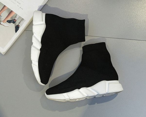 

selling 2020 women men sock walking shoes black white red speed trainer sports sneakers boots casual shoe mens 36-45
