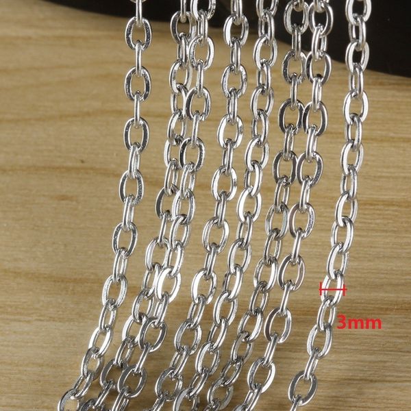 

3j07q new o-chain/ chain/decorative chain/white 100 m per pack shape chain meter rice new o-chain/metal chain/decorative chain/white 100 m p, Silver