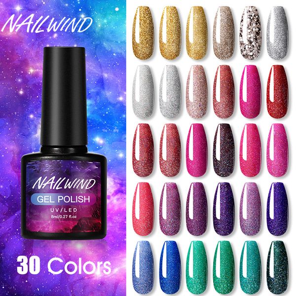 

nailwind gel nail polish rainbow manicure art for hybrid varnish poly extension base coat uv permanent nail lacquer, Red;pink