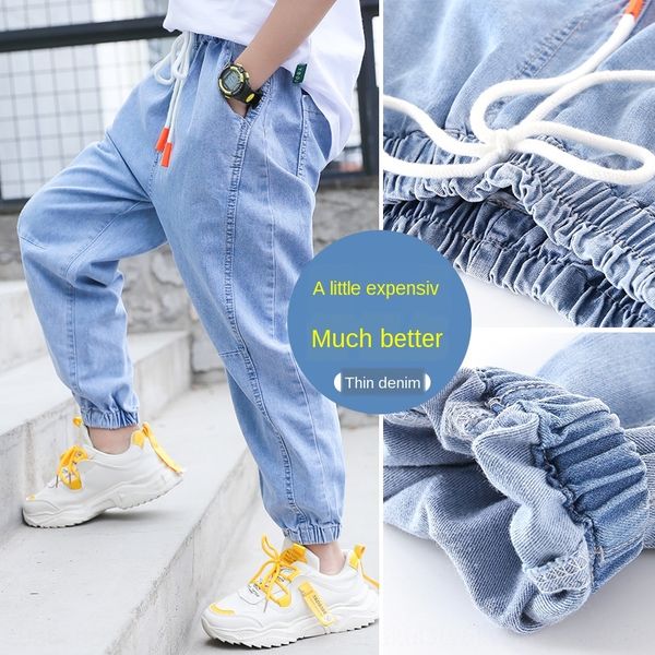 

boys jeans 2020 new panty panty fashion thin medium and large children's pants autumn children's pants autumn boys, Blue