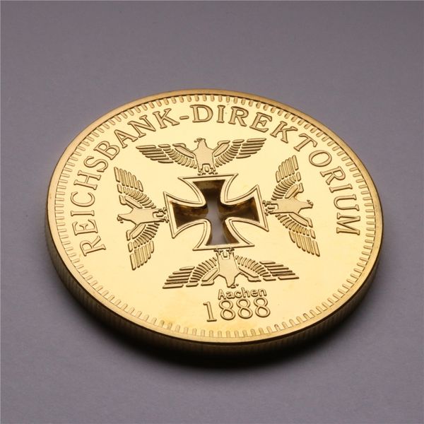 

gold clad reichsbank aachen 1888 souvenir coin,germany gold coin