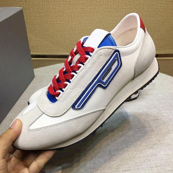 

breathable suede and nylon sneakers men 's shoes sale new arrival comfortable chunky sneakers luxury lace -up low men shoes fast d, Black