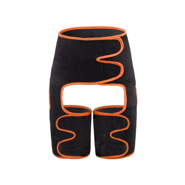 

3 in 1 neoprene waist leg trimmer waist slimming belt muscle band wrap, Black;gray