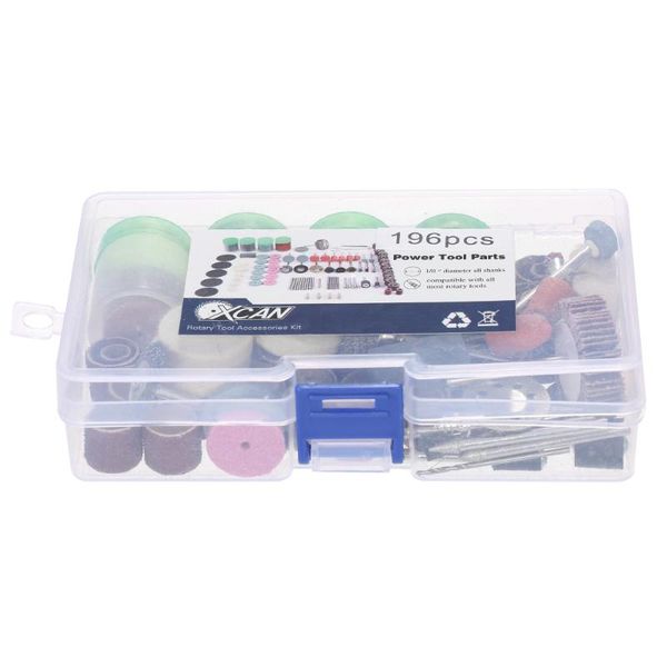

new 196pcs 1/8 inch shank rotary tool accessories set sanding grinding brushing polishing bits accessory kit