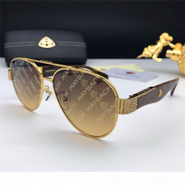 

new fashion luxury sunglasses men sunglasses the star pilot frame with diamond avant-garde design style coating color printing uv400 lens, White;black
