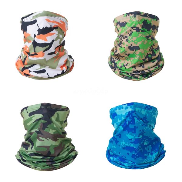 

1pc camouflage pattern hiking scarves polyester windproof neck warmer face mask scarf anti uv tactical camouflage bandana#595, Black