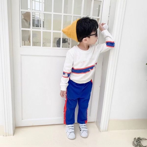 

01239 autumn children's hooded mosaic color letter printing cotton large fur ring sports sweater set sweatshirt ring sweatshirt
