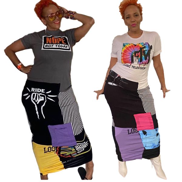 

womens summer short sleeve round neck letter print bodycon long dress club party beach summer maxi dresses, Black;gray