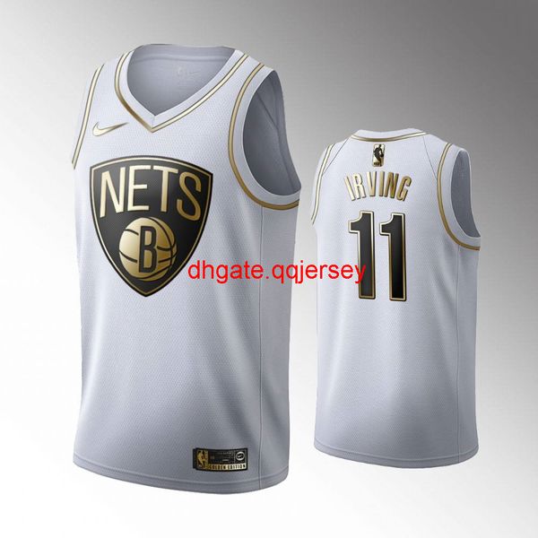 

men's #11 kyrie-irving white 2019-20 golden jersey, Gray