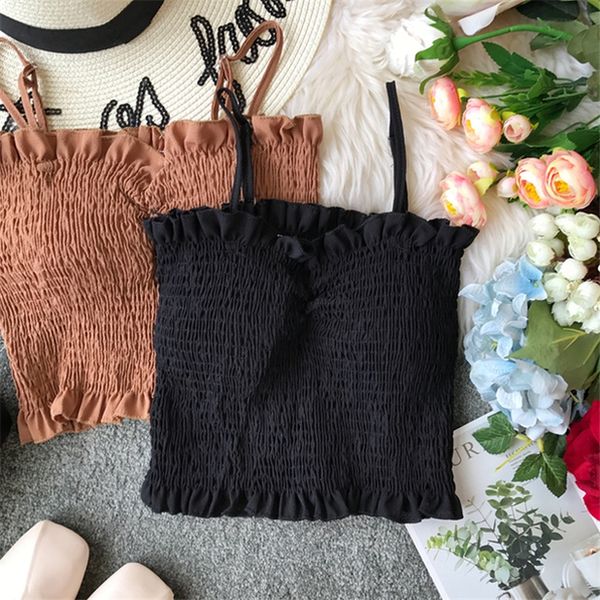 

tank women summer basic crop streetwear fashion 2020 cool girls cropped t shirts tall waist cultivate short jack, White