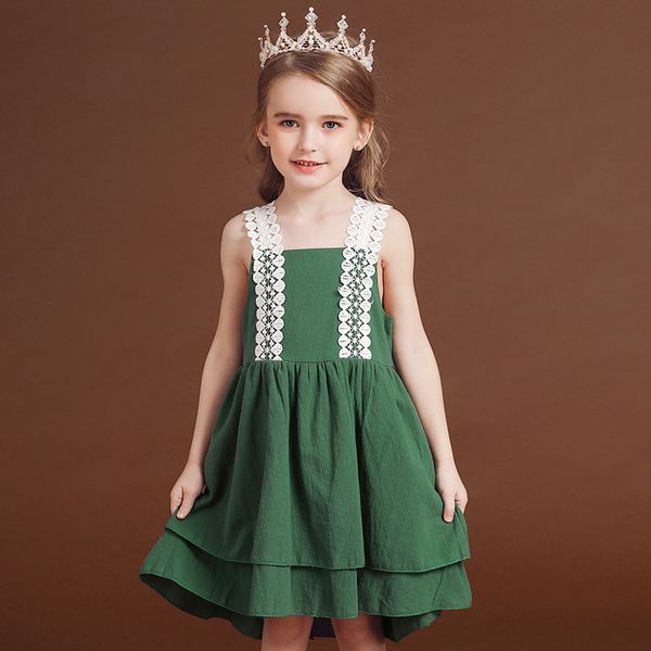 

new lace flower girl dresses boho rustic first communion kids wedding party prom gown cute dresses for little girls, Red;yellow
