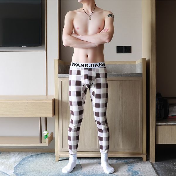 

0dvbm new thermal underwear warm underwear and clothes men's pants plus velvet thickened youth autumn clothes autumn pants fashionable, Black;brown