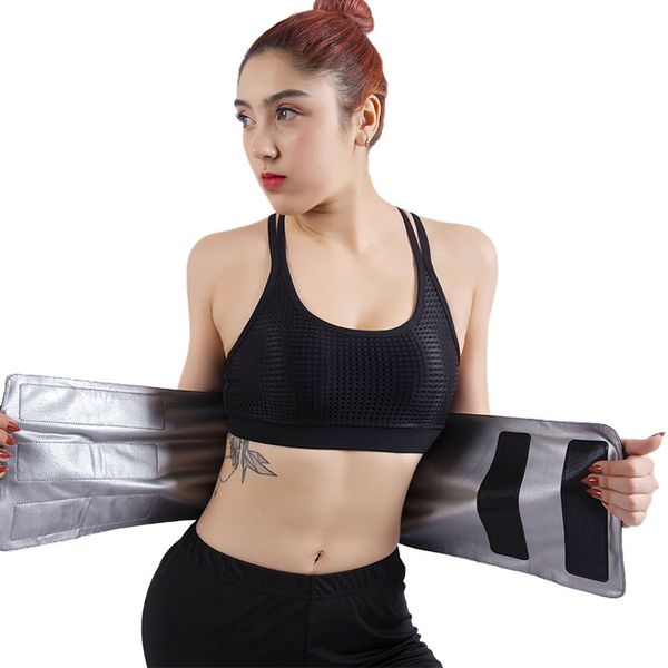 

women fitness sweating waistband inner silver coating quick sweating heat gathering women shaping tape plus size 4xl, Black;gray