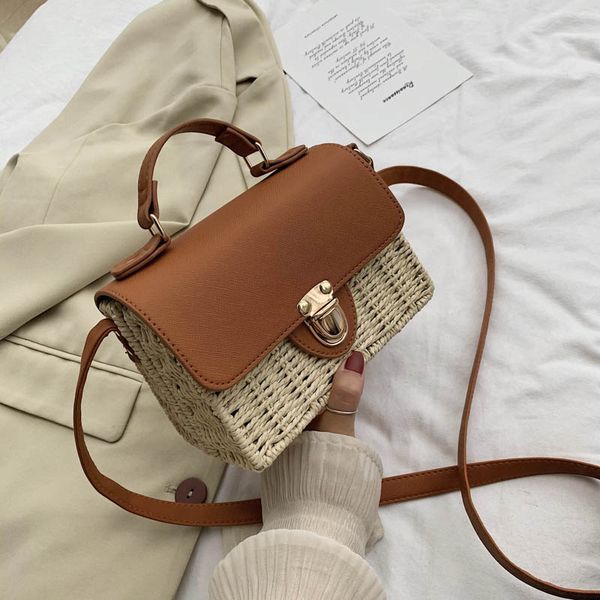 

2020 bohemian соломенные сумки для женщин пляж сумки лето урожай rattan сумка ручной работы вязаная woven малый crossbody сумка кошелек сак