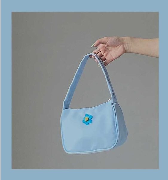 

fashion women messenger bag baguette female small bag nylon zipper one shoulder small cute blue l568ty