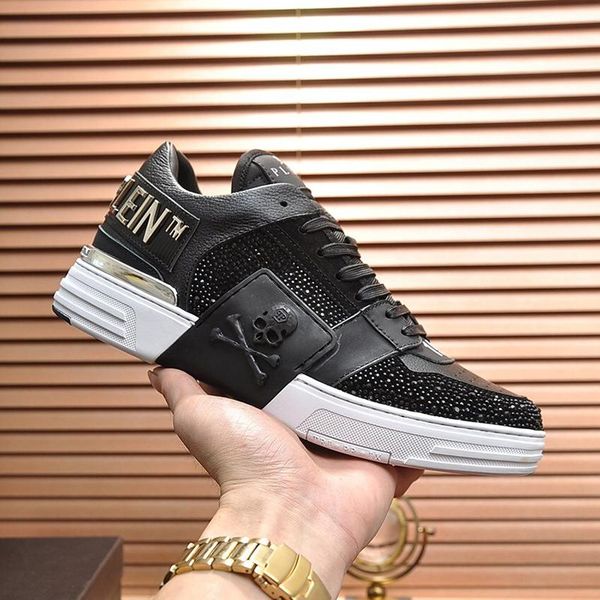 

fast delivery mens shoes autumn and winter luxury chunky sneakers plus size low lace -up casual men shoes scarpe da uomo di lusso, Black