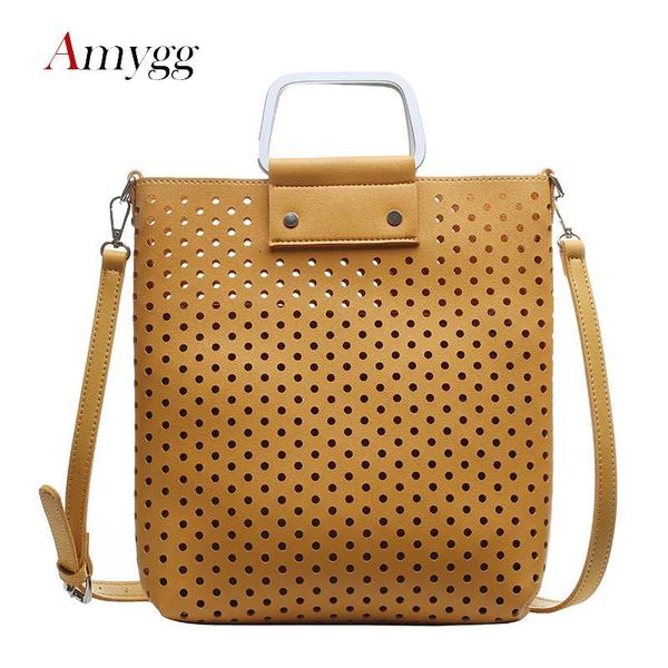 

2020 women messenger bag hollow out bolsa feminina bolso mujer leather shoulder bag small crossbody bags for women bucket bags
