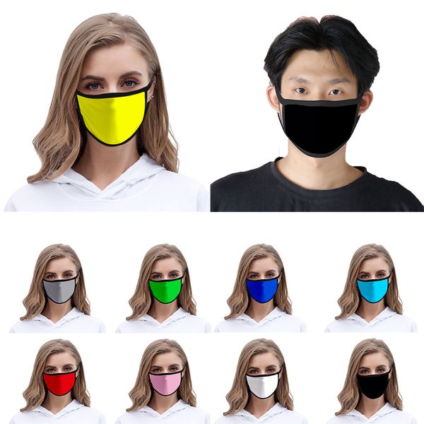 

10 color washable ice silk cotton solid face mask kids and anti dust mouth mask new reusable protective mask w-00061
