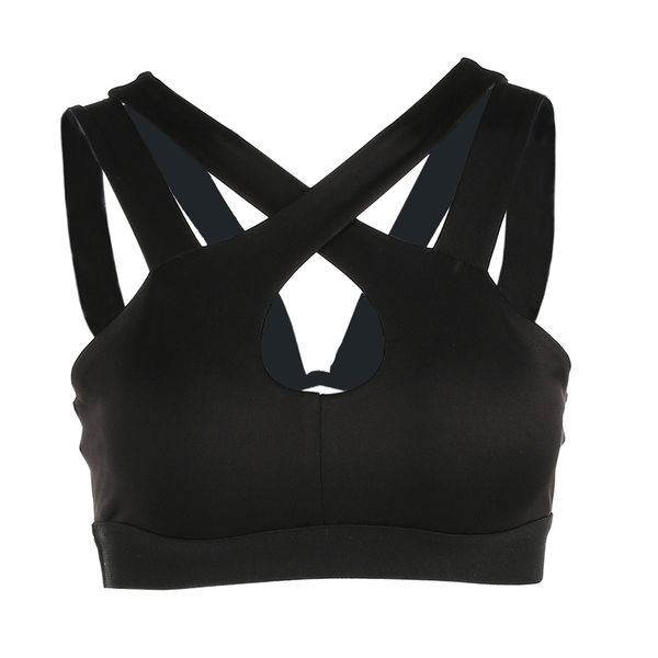

new women sporting bras padded high impact fitness bra comfortable breathable elastic activewear bra fitness mujer top, White;black