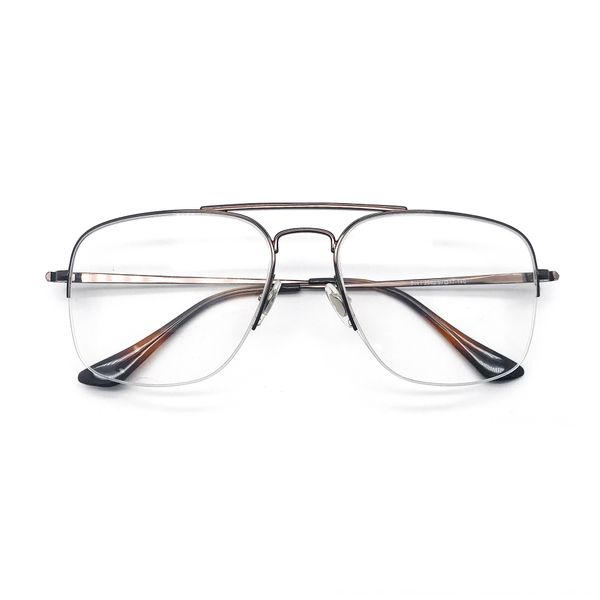 

new metal men's frame half frame big face super thin retro artistic hipster glasses glasses fashion essentials 6441, Silver