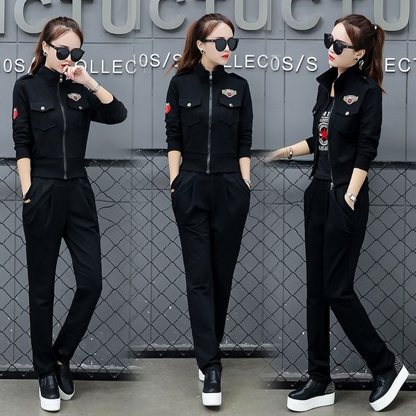 

cggaw sailor танец одежды черный трехсекционный производительности одежды coatuniform пальто набор случайных пальто шаровары slimuniform squ, Black;red