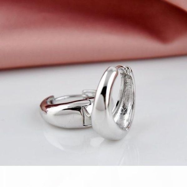 

y awesome new white gold filled smooth &shiny 20mm 3 4 &quot ;round hoop earrings, Golden;silver