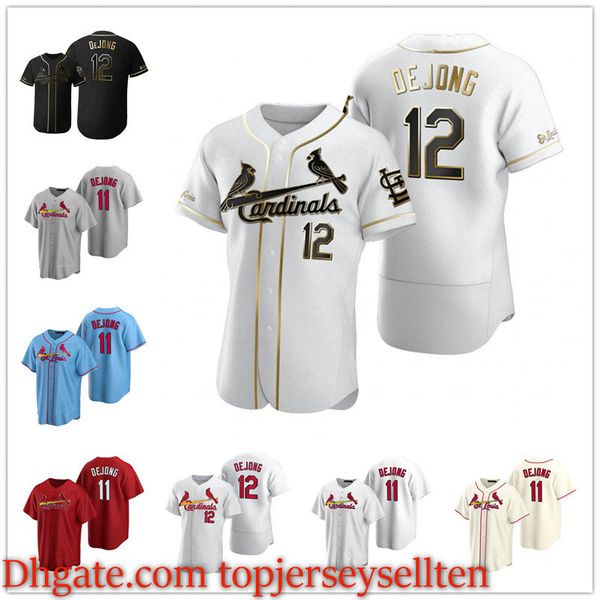 

men women youth 12 paul dejong 2020 authentic baseball jersey, Black